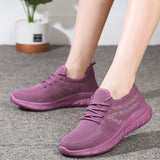 Sneakers Mesh Autumn Breathable Sneakers Women Casual Shoes Lace Up Spring Female Flats Knitting Ladies Vulcanized