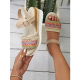 And A Word With Hemp Rope Woven Sandals Women 2025 Large Code 36-44 Summer New Women's