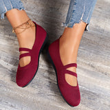 Breakj New Large Size Round Head Single Shoes Women's Flat Bean Shoes Casual Mom