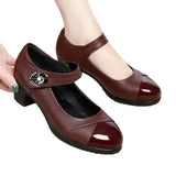 Breakj The Autumn Of 2025, The New Small Leather Shoes Are Pure And Light Mouth, The Mother Single Shoe Single-Shoe With Casual Coarse Heel