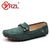 Loafers Men Fashion Suede Shoes Genuine Leather Slip-on Shoes Moccasins Soft Sole Driving Shoes for