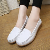 Breakj Spring And Autumn Cows And Heel Nurse Shoes Casual Mom Shoes Flats Single Shoes Women's