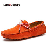 Size 38~47 Genuine Leather Loafers Hot Sale Driving Shoes Fashion Casual Shoes Original Design Summer Flats Moccasins