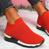 Shoes 2021 Fashion Mesh Platform Sneakers Socks Size 43 Woman Vulcanize Shoes Breathable Socofy Casual Flats Zapatos