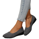 Breakj New Pointed Women's Shoes Large Size Shallow Slope Heel Single Shoes Bean Shoes Sports Casual Shoes