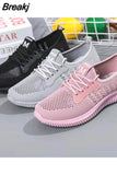 Women Shoes 2023 Mesh Platform Shoes Women Breathable Lace Up Sneakers Women Hollow Out Casual Shoes Zapatillas De