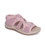 Breakj Women's Sandals 2023 Summer New Round Head Breathable Leisure Large-Size Flat-Bottomed Beach Women's Flat Bottom
