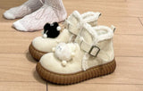 Breakj Travel Must Have Women's Shoes Cotton Shoes Women's Pure Color British Wind Warm Not Stuffy Feet Lovely Wind Comfortable New Snow