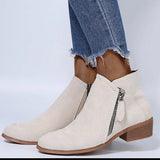 Women Ankle Boots Dropshipping Autumn Low Heels Leopard Boots Platform Sexy Ladies Khaki Pumps Boots Shoes 2021 New