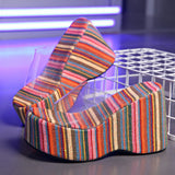 Breakj Bottom Slope With One-Word Slippers Female High And Solid Cloth Beach Cool