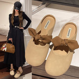 2024 New Fashion Bowtie Shoes Women's Fashion Temperament Simple And Comfortable
