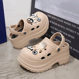 2024 Diy Hole Garden Shoes for Women Slippers Summer 2024 Soft Chunky Platform Sandals Woman Non Slip Beach