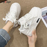 Women Platform Sneakers Star Design Casual Outdoor Sports Shoes Tennis Shoes Skateboard Trainers Skate Flats Sneakers For