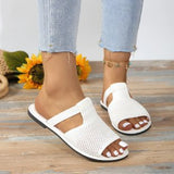 Flat-Bottomed Slippers Women 2025 Summer New Round Head Beach Slippers
