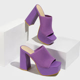 New Women Knit Fashion Thick With Waterproof Platform Outdoor Street T Station Runway Show Fish Mouth