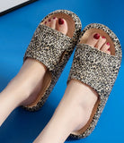 Women Summer Slippers Thick Sole Leopard Fruit Print Indoor Outside Platform Shoes Female Male Fashion Slides Beach