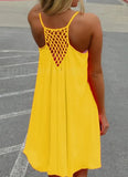 Chiffon Mini Dress Women Summer Beach Sleeveless Fluorescence Female Clothing