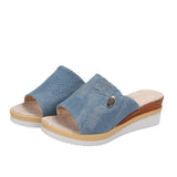 Breakj Spring / Summer 24 New Slope With Slippers Female Thick Bottom With Beach Fish Mouth A Word Slipper
