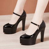 Model Catwalk High Heels Women's Waterproof Table Tip Large Size 40-43 Fine Heels Professional Single Shoes Work