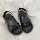 Hot Style Summer Martens Shoes for Women Shoes Comfy Soft Women Sandals Wedge Low Heels Shoes Thick Bottom Fashion