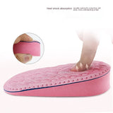 Women's Invisible Heightening Half Pad Massage Soft Inner Heightening Sports Shoes White Shoes Canvas Shoes Heel