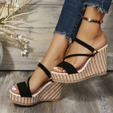 New Fashion Wedge Sandals Women Summer Platform Super High Heels Female Sandals Open Toe Thick Bottom Beach Shoes