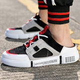 Summer Breathable Net Cloth Men's Shoes With All Kinds Of Personality Korean Version Trend Students Half Put On Lazy Casual
