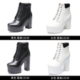Leader High Heels, Thick Heels, Thick Soles, Velveteen Martin Boots, Size 4143 Autumn / Winter British
