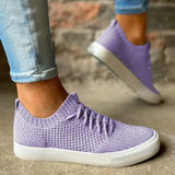 Women Sneakers Breathable Flat Casual Shoes Women Solid Color Knitting Sport Sneakers For Woman Vulcanize Shoes Tennis