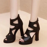 Breakj Sandals Women's Autumn 2025 New Soft-Skinned Fish Mouth With Thick Heeled
