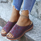 Women Slippers Summer Platform Hollow Outdoor Cool Garden Beach Shoes Woman Slip On Flip Flops Cozy Mules Zapatos