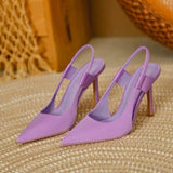Breakj Pink High Heels Women's 2023 New Pointed French Fine Heel Muller Shoes Casual Wear Head Head