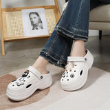 Eva Chunky Platform Sandals Women Summer 2024 Thick Bottom Clogs Garden Shoes Woman Closed Toe Non-Slip Beach