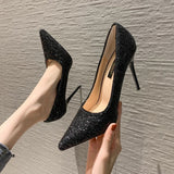 Breakj Heels On The Bed With Flirting Passion Cannon Shoes Sexy Night Club Fine Heded Seduction Sharp-Size Sex Flirting