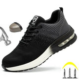 Men Safety Shoes Work Sneakers Steel Toe Shoes Women Work Boots Anti-puncture Indestructible Man Sefety Boots Male