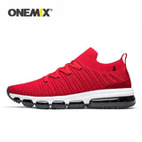 Shoes Men Sneakers Lightweight Soft Knited Fabric Slip-on Air Cushion Damping Jogging Training Shoes Couple Casual