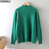 Winter basic oversize thick Sweater pullovers Women 2021 LOOSE needle twist sweater pullovers female Long