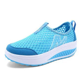 Women Casual Sneakers Comfortable Sport Fashion Height Increasing Shoes for Woman 2022 Breathable Air Mesh Swing Wedges