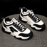 Breakj Women's Shoes With Thick-Bottomed Old Dad Shoes 2025 Summer New Fashion Lace-Up Single Shoes For Students Casual Sports