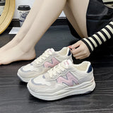 Breakj Style Old Dad Shoes Women 2025 Autumn New Sports Letter Agment Shoes Breathable Thick Sole Casual