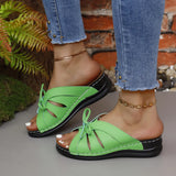 Breakj Size Slope With Slippers Spring And Summer New Bow Fish Mouth Slipper Beach Slipper