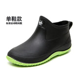 Boots Women's Rubber Anti-skid Colorful Unisex Ankle Rainboots Lightweight Slip On Boots Rain Shoes Waterproof