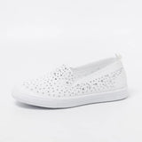 summer sneakers Ladies Shoes Flat Loafers Crystal Fashion white Bling Sneakers knit Slip On Breathable Casual