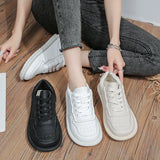 Wind Board Shoes Women 2024 Spring And Autumn New Soft Bottom Women's Shoes Lace Up Small White Shoes Women Fashion Light Casual Shoes