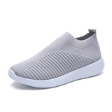 Women Plus Size Spring Sneakers Female Vulcanized Shoes Knitting Sock Stretch Slip On Flat Shoes Mesh Soft