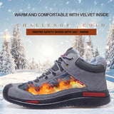 Boots Men Winter Work Shoes Water-Proof Anti-smash Security Safety Shoes Indestructible Work Boots Steel Toe Men