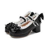 Girls Sweet Lolita Ruffles Bowknot Lace Bridal Wedding Shoes Women High Heel Bordered Princess Dress Men Pink Plus Size