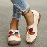 Shoes 2021 Fashion Size 43 Flowers Retro Loafers Women Non Slip Flats Casual Shoes Women Vintage Shoes Zapatos