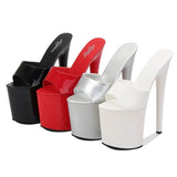 Breakj Patent Leather 17Cm20cm High Heels Heel Sexy Waterproof Platform Hate Day High Slippers Female
