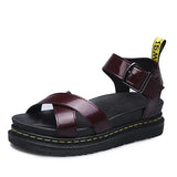 New Women's Summer Comfort Shoes Fashion Open Toe Women's Sandals Platform Sandals Large Size One-way Buckle Woman